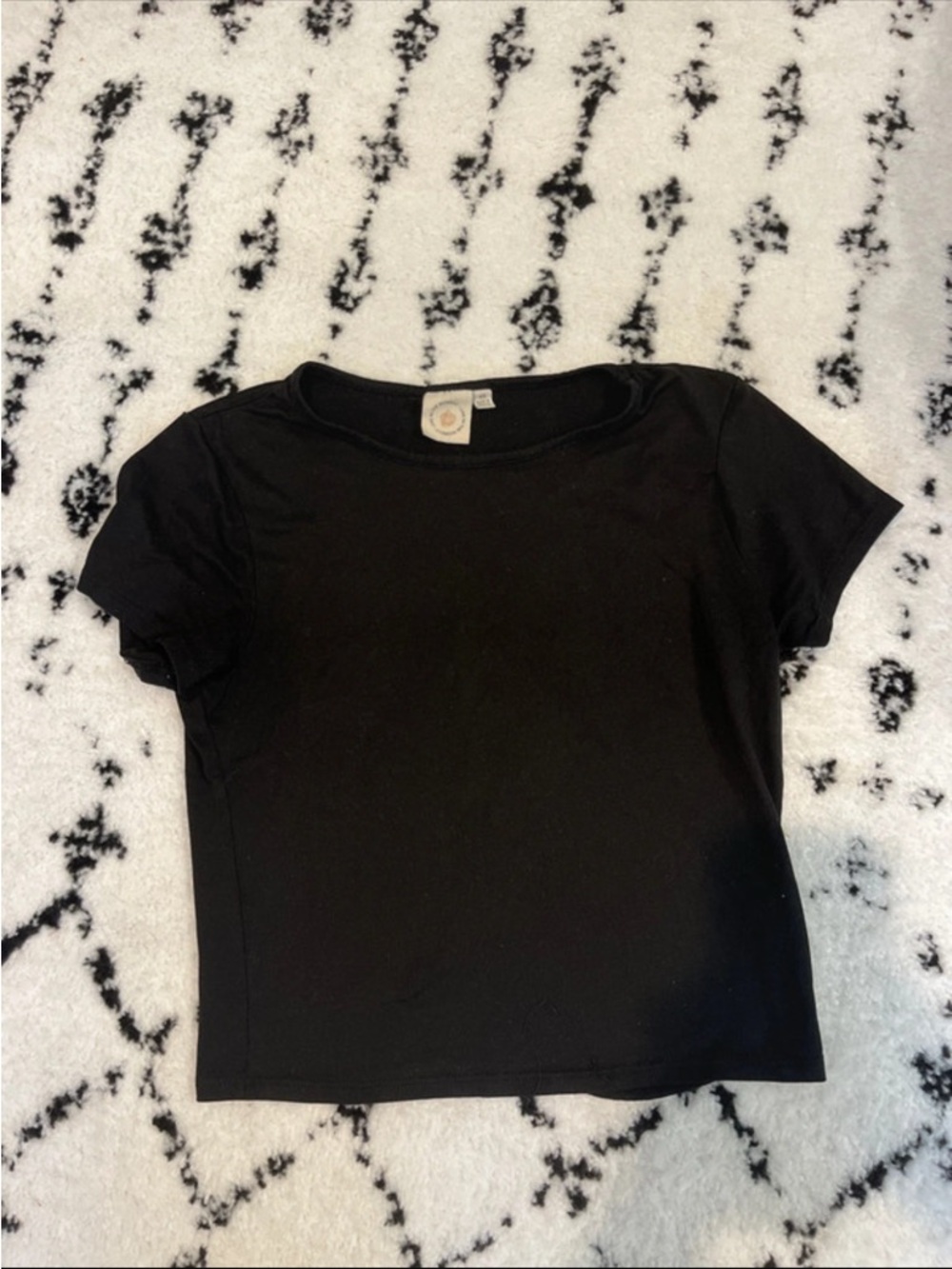 Classic Black Short-Sleeve Women's Baby Tee